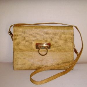 Faux Leather Embossed Handbag
